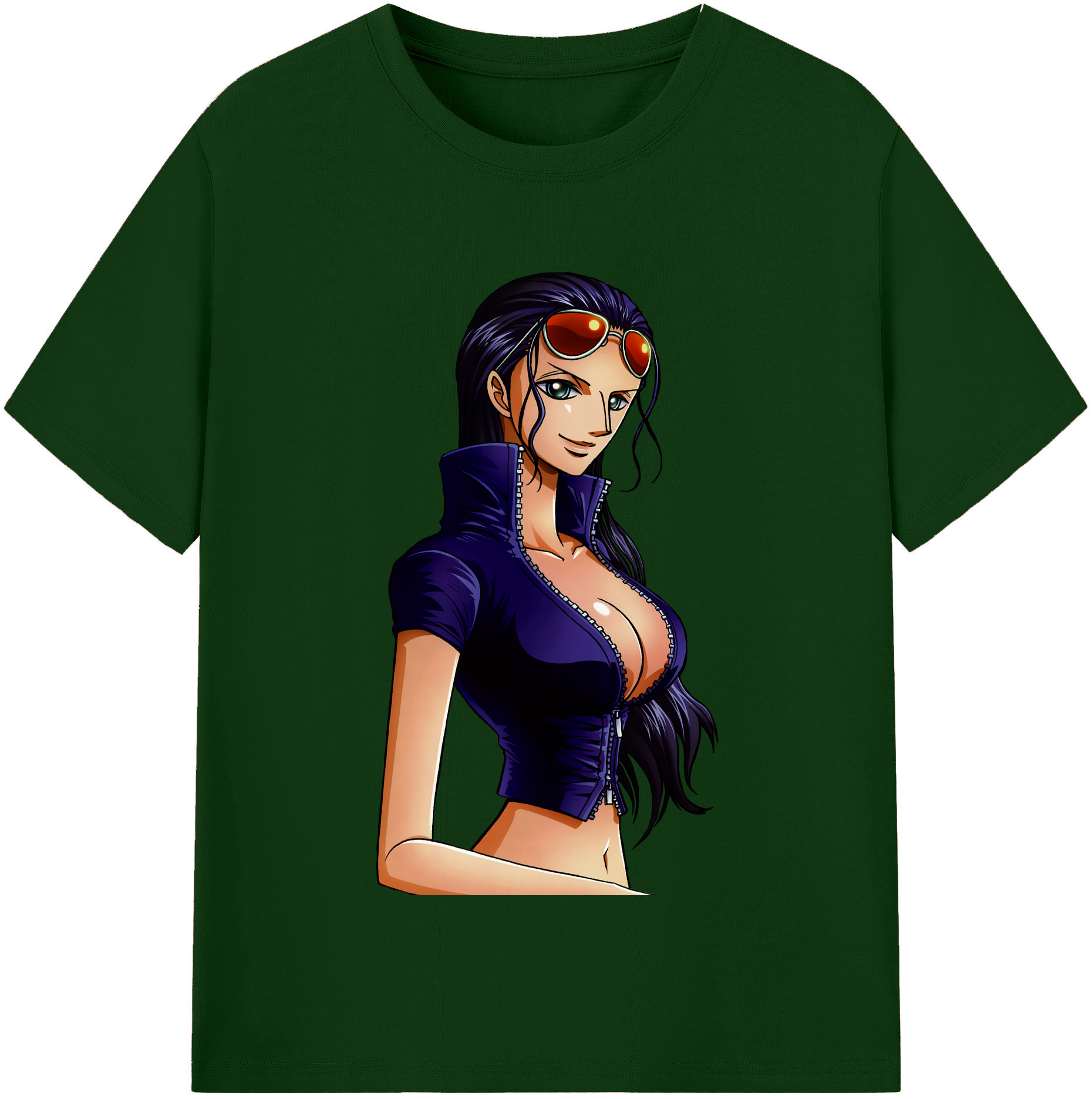 ワンピース ニコ・ロビン ONE PIECE Nico Robin 綿100％半袖Tシャツ（フロントプリント）